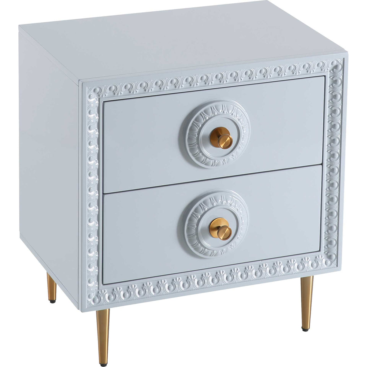 Bowie Lacquer Side Table Light Gray