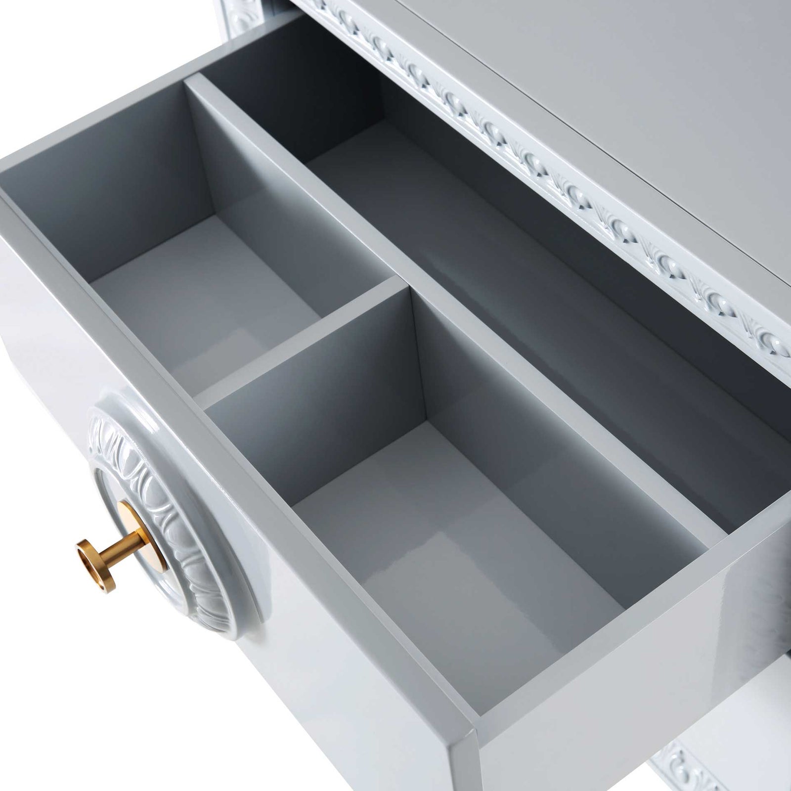 Bowie Lacquer Side Table Light Gray