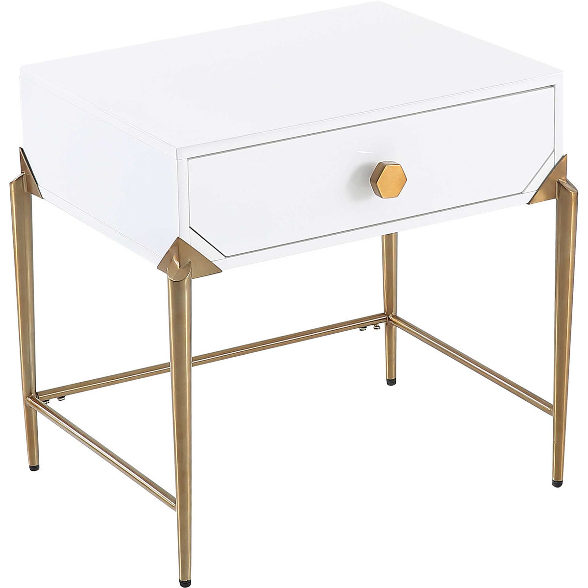 Bailey Lacquer Side Table White