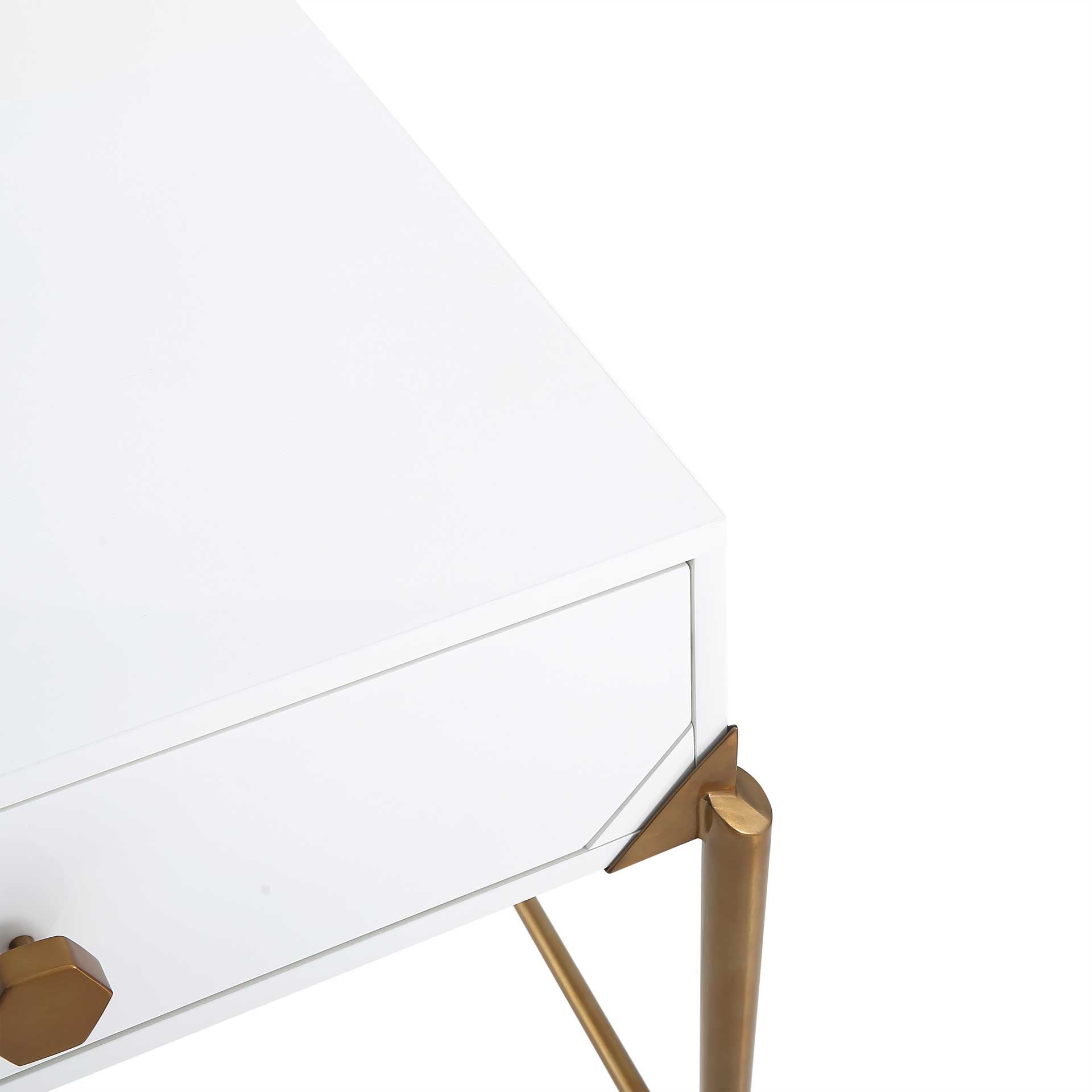 Bailey Lacquer Side Table White