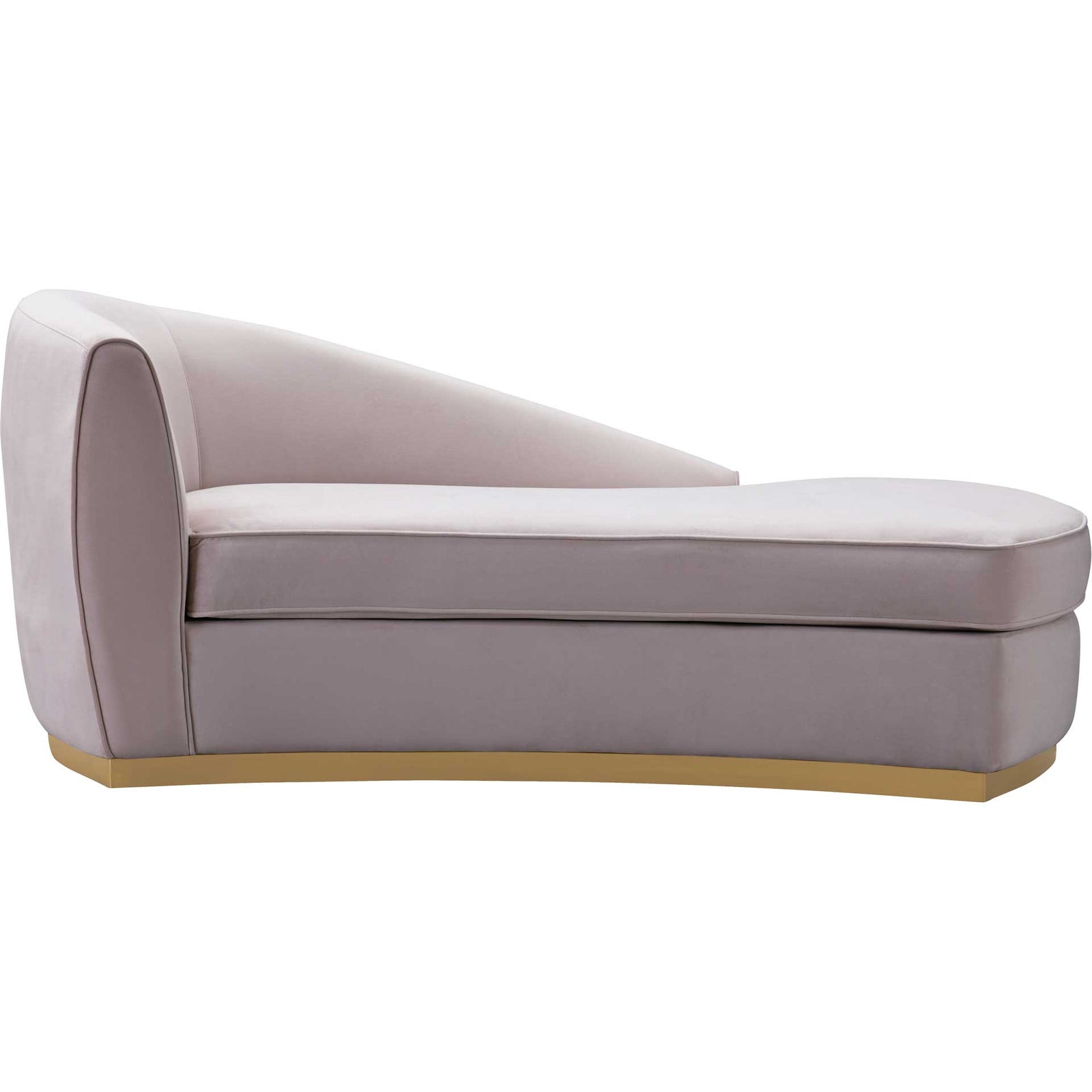 Adam Velvet Chaise Blush