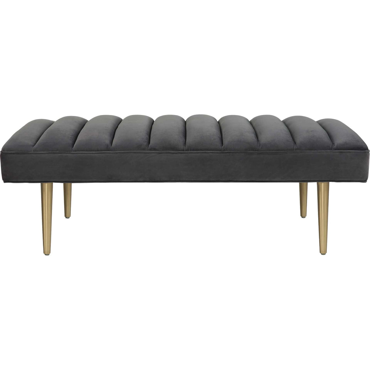 Jaxon Velvet Bench Gray