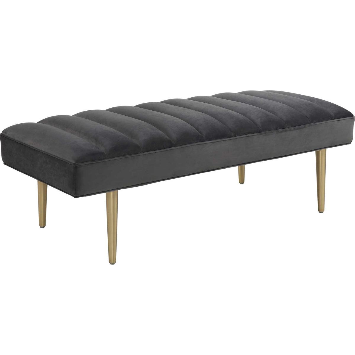 Jaxon Velvet Bench Gray