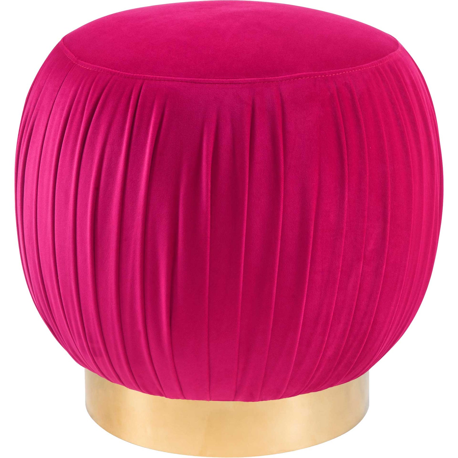 Turner Velvet Ottoman Pink