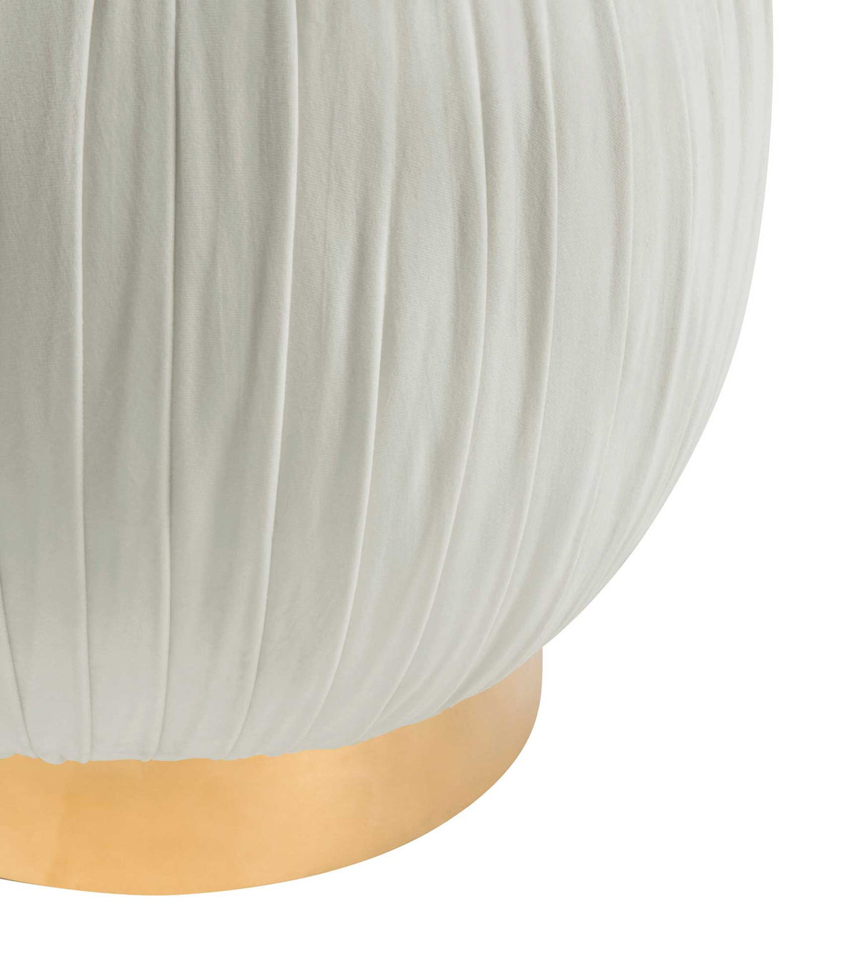 Turner Velvet Ottoman Cream
