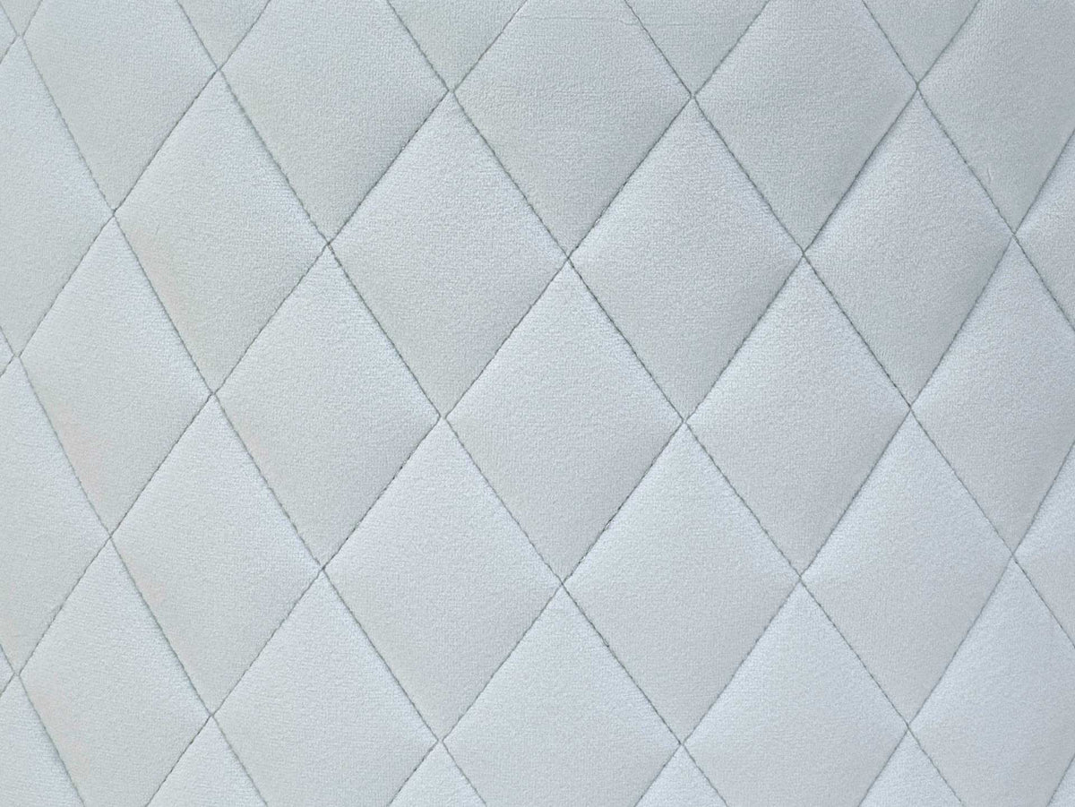 Abey Velvet Ottoman Blue