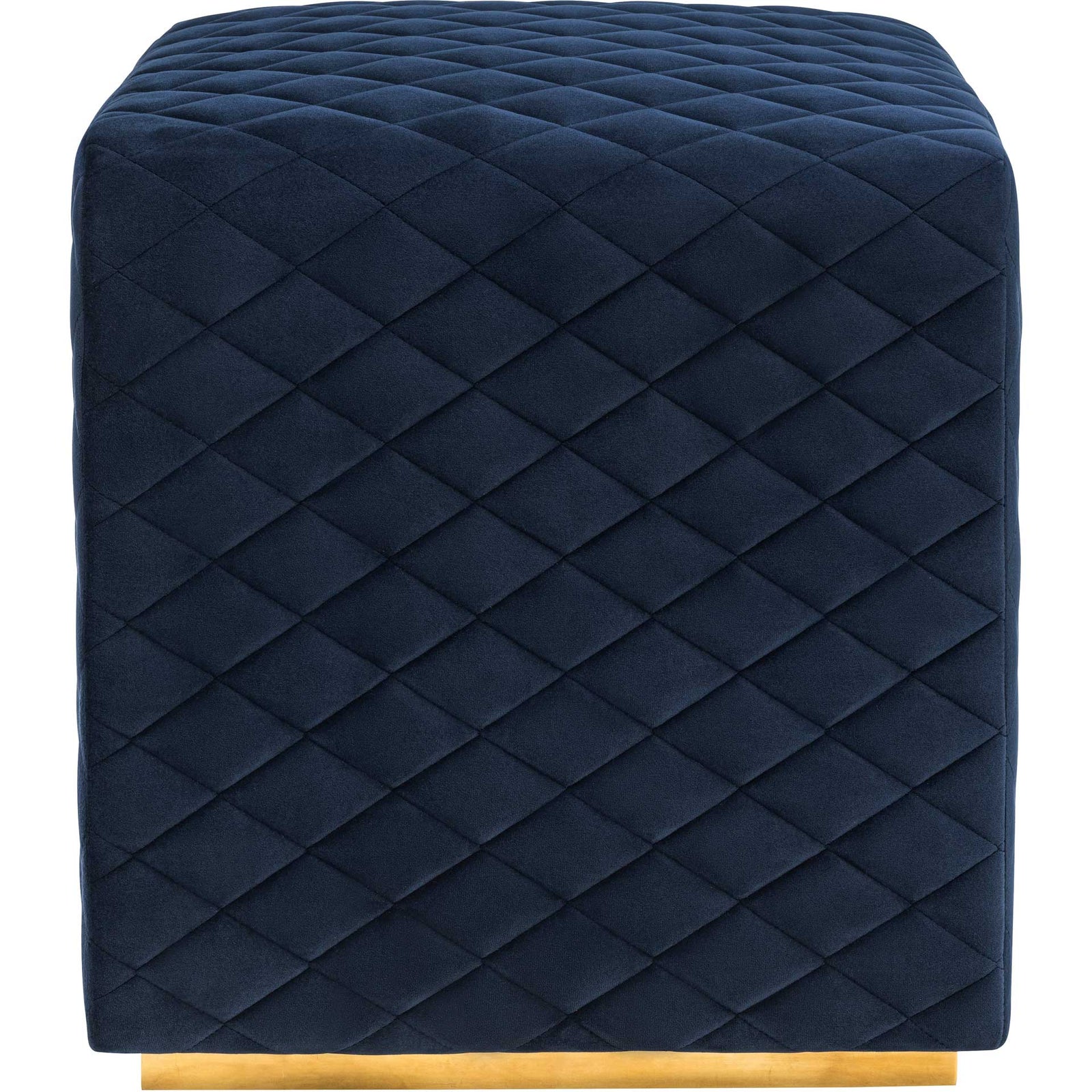Kefton Velvet Ottoman Navy