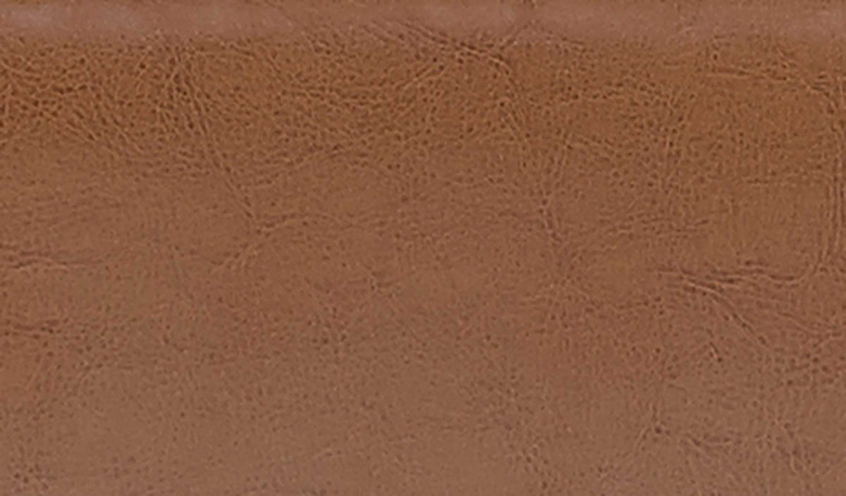 Enrica Leather/Acrylic Bench Brown