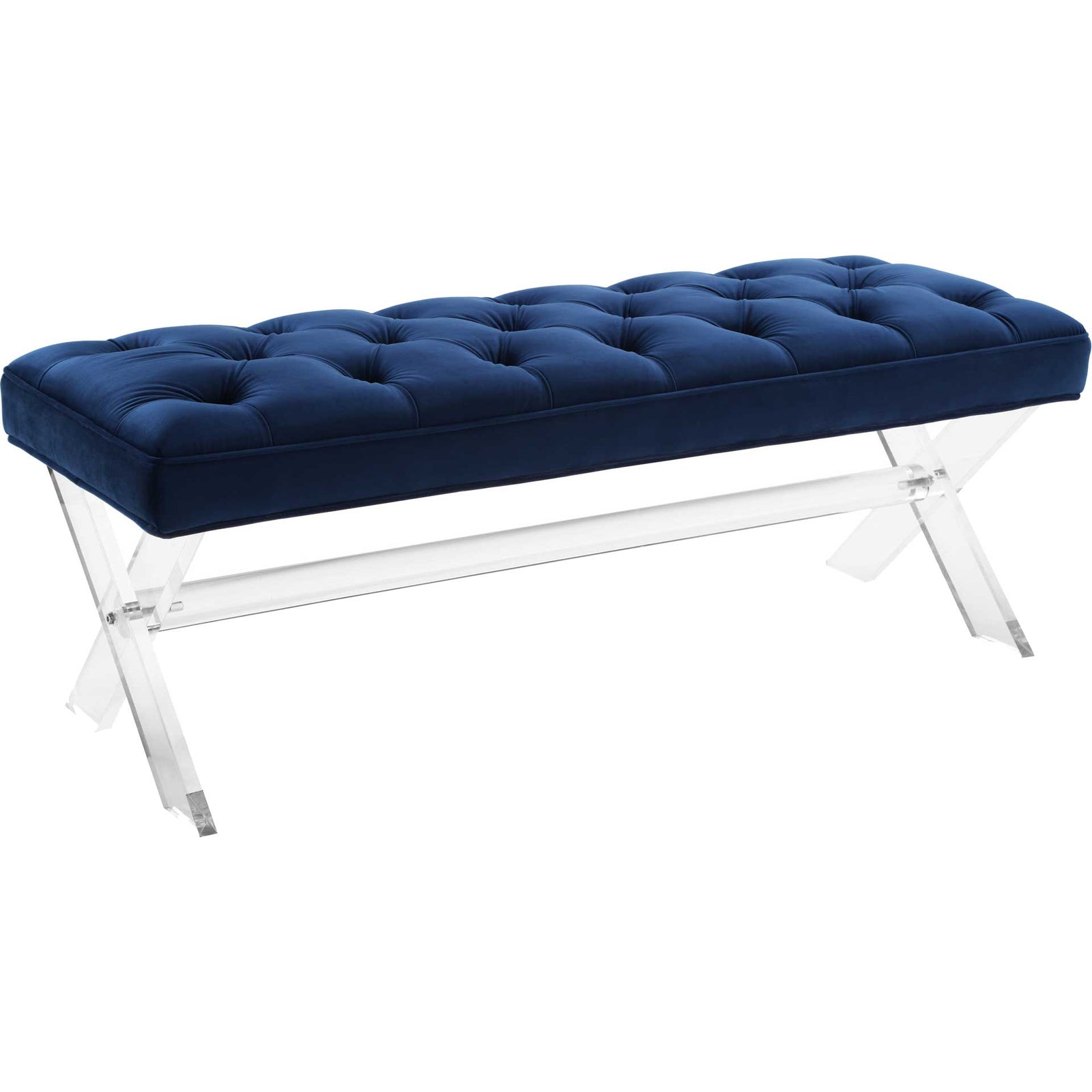 Clairton Lucite Bench Navy