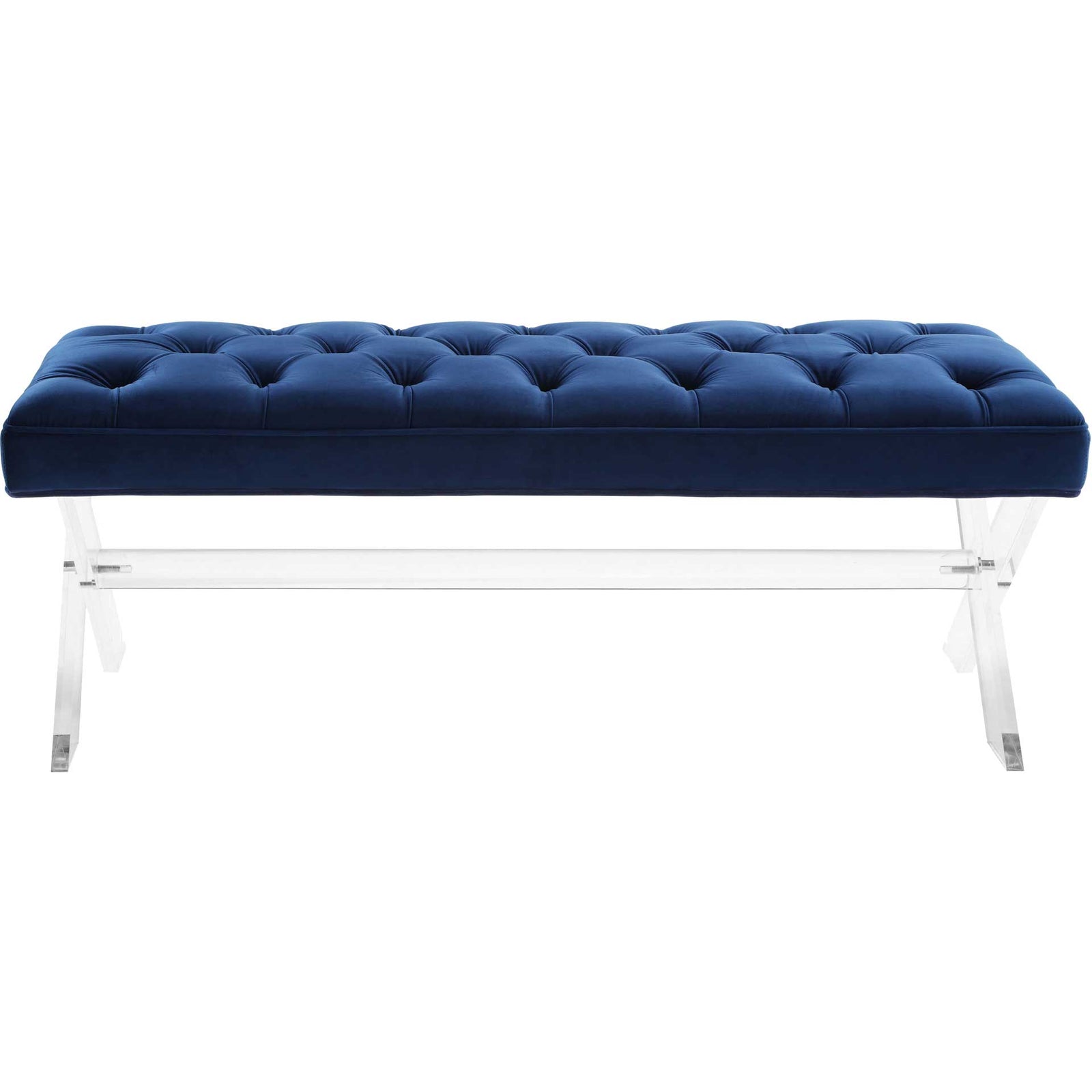 Clairton Lucite Bench Navy