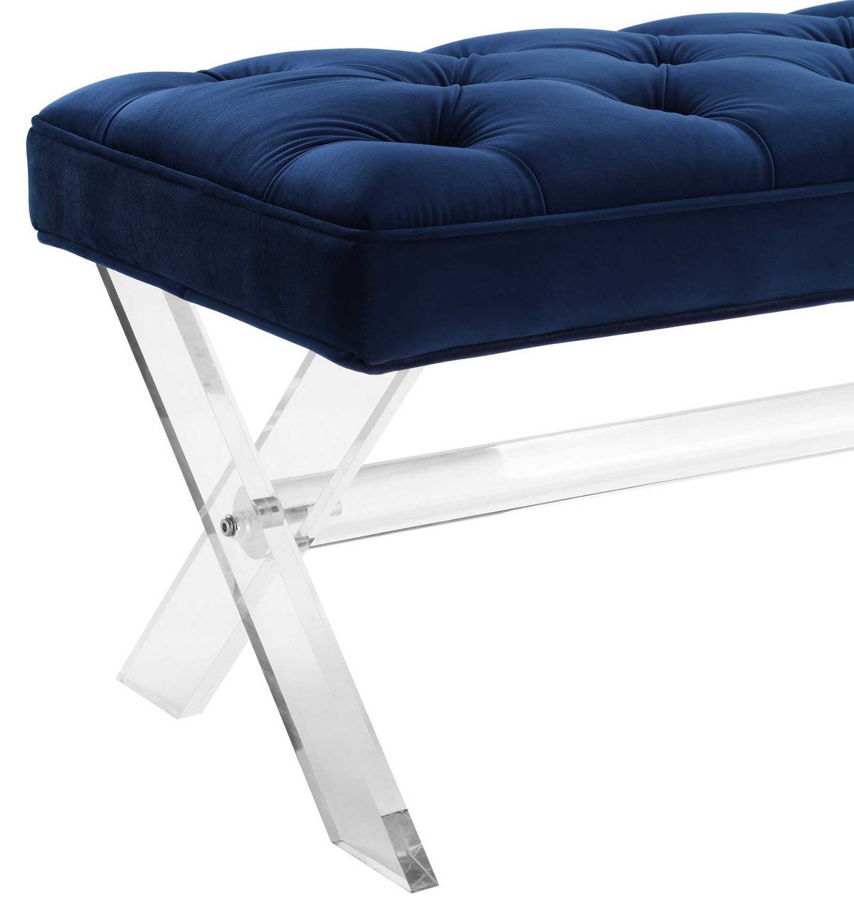 Clairton Lucite Bench Navy