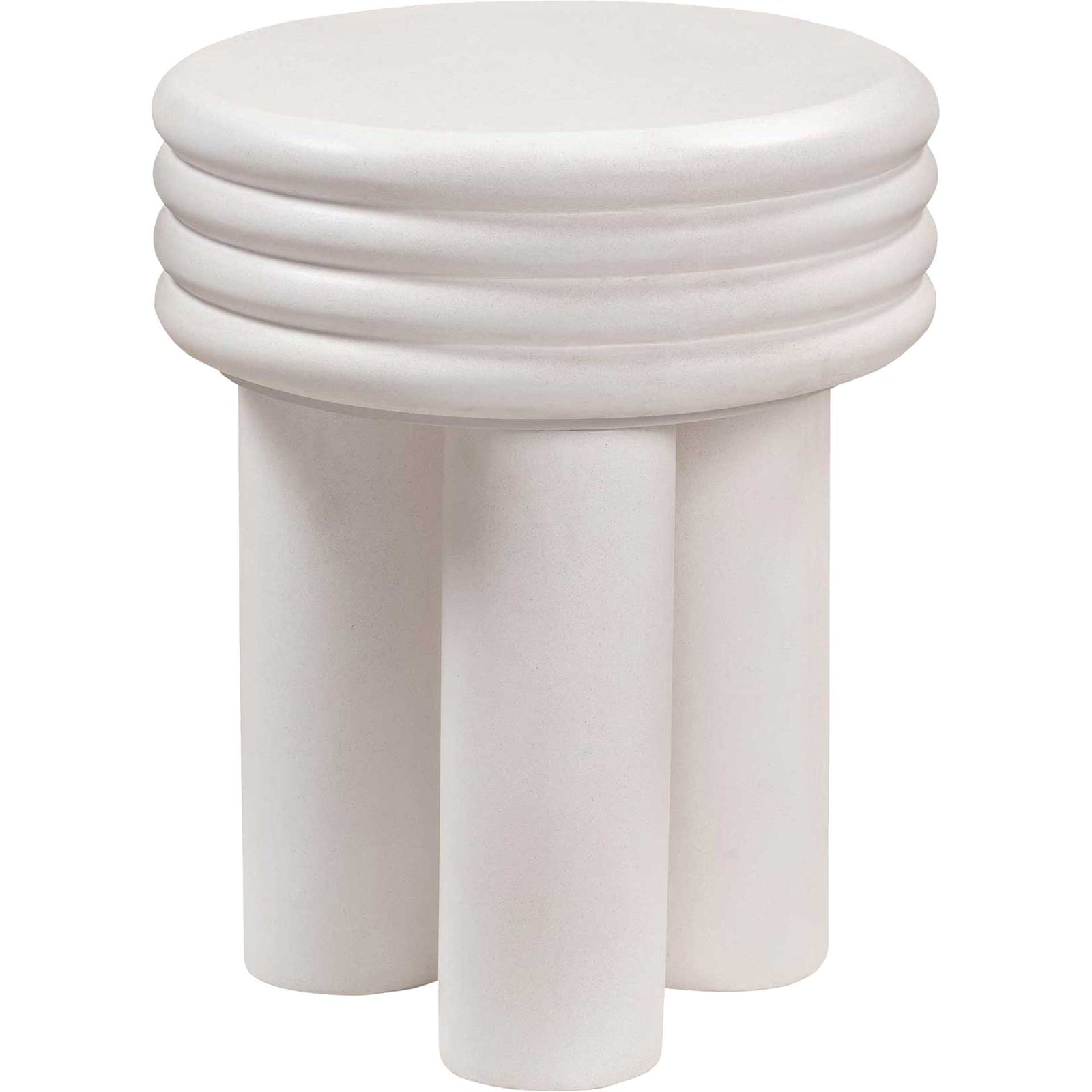 Delaney Concrete Side Table Ivory