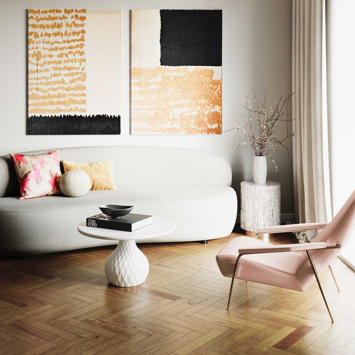 Tunisia Concrete Coffee Table Ivory