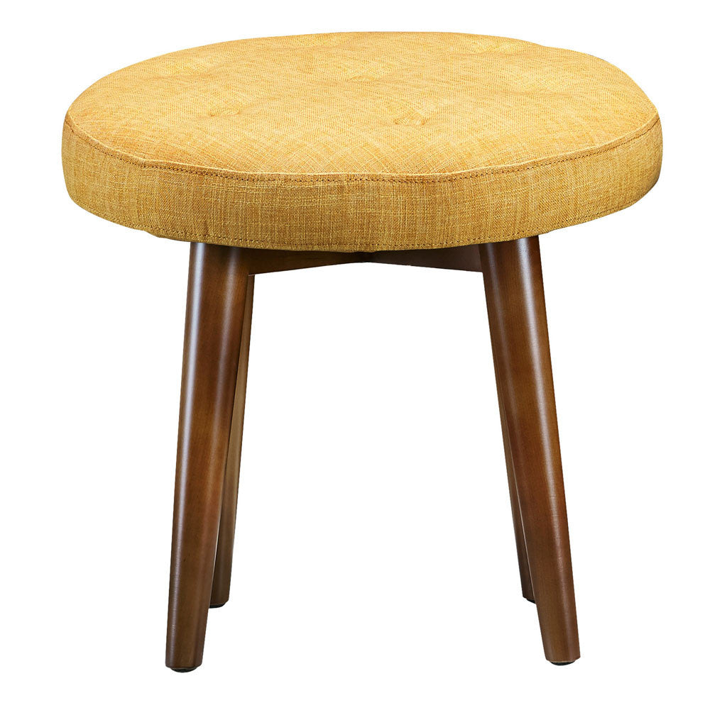 Malvern Yellow Linen Stool