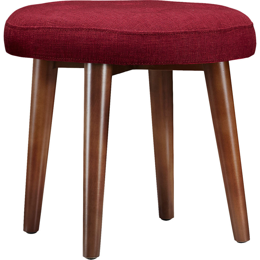 Malvern Red Linen Stool