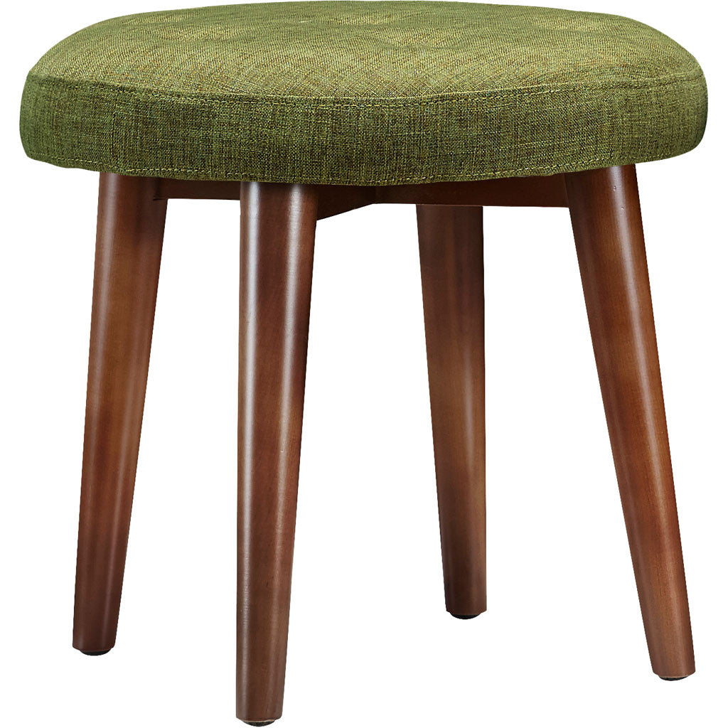 Malvern Green Linen Stool