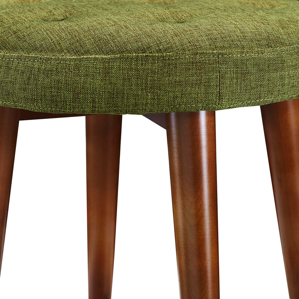 Malvern Green Linen Stool