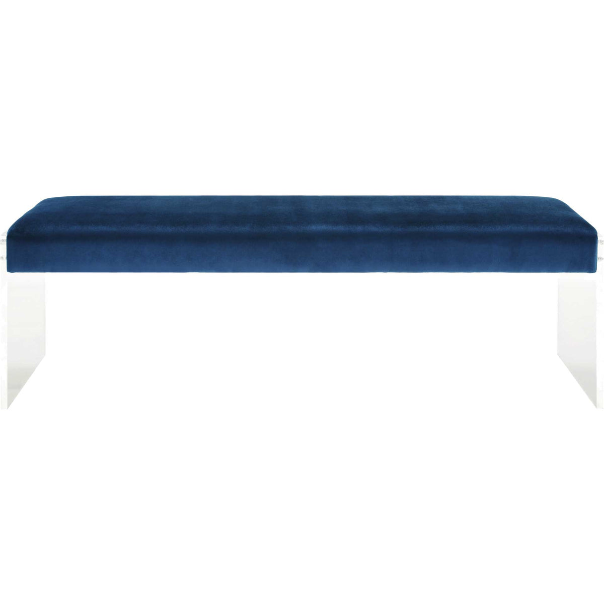 Enrica Velvet/Acrylic Bench Blue