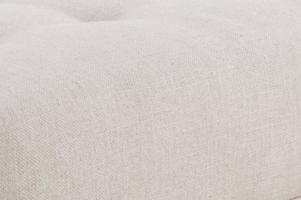 Narbonne Metallic Linen Ottoman Beige