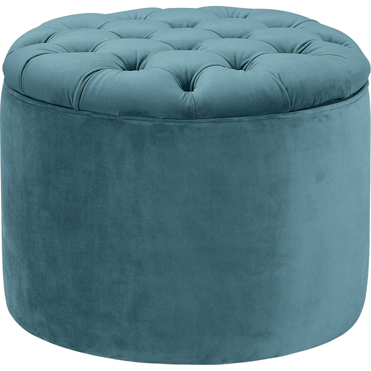 Quanita Velvet Storage Ottoman Sea Blue