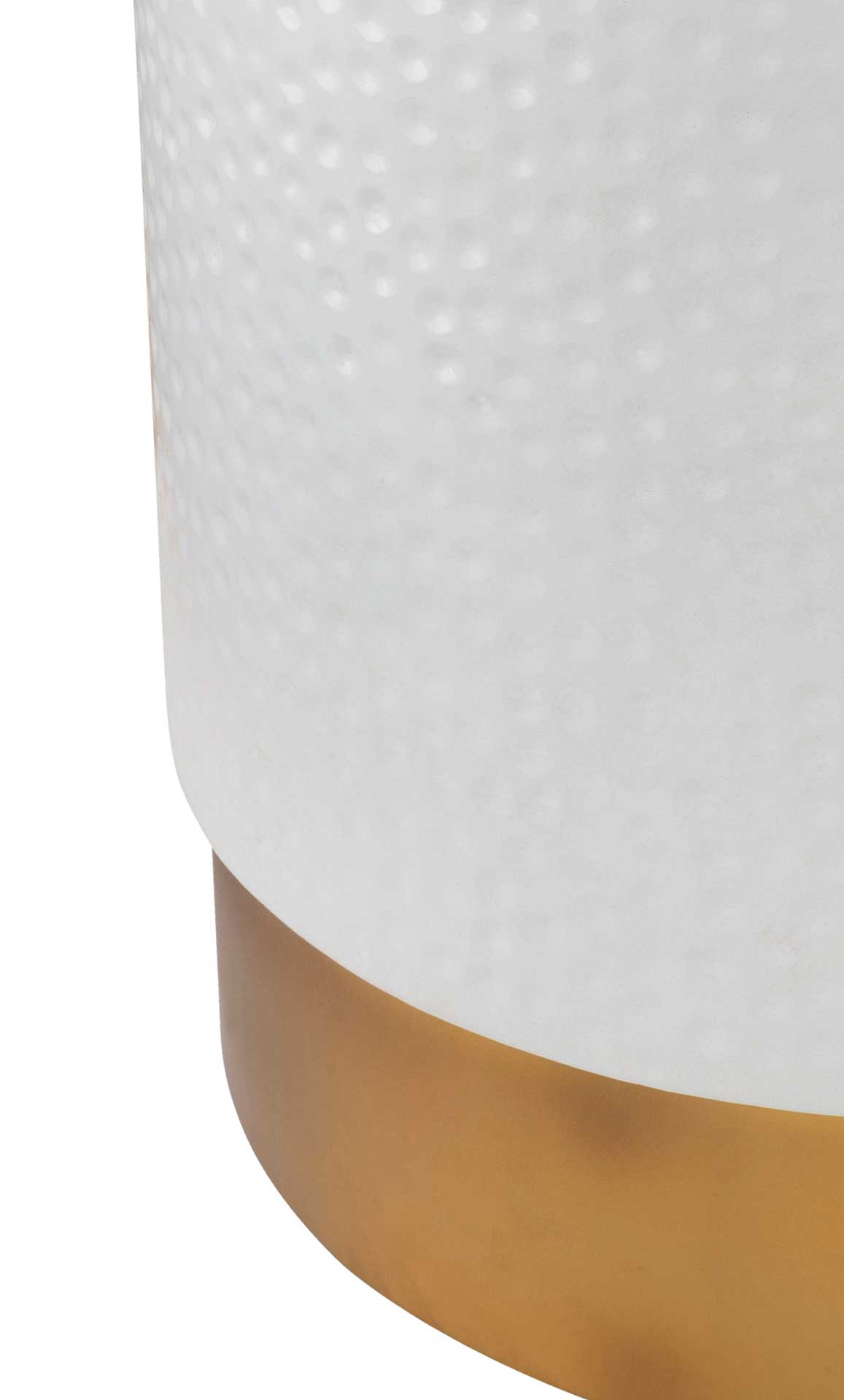 Diesel Hand Hammered Side Table White