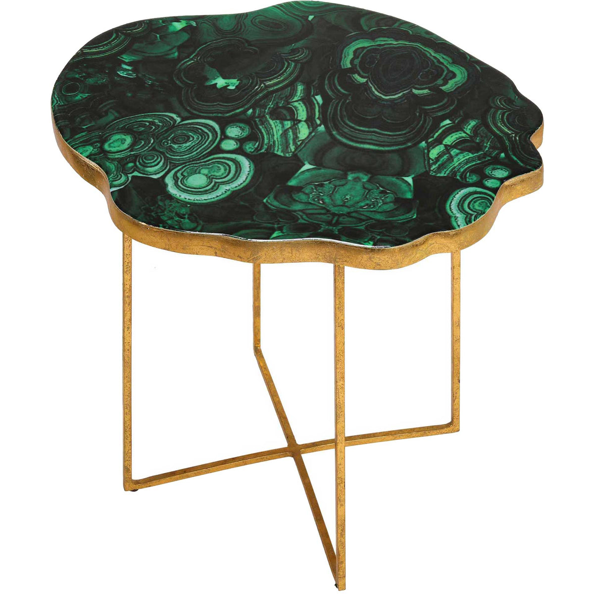 Lilian Agate Side Table Gold
