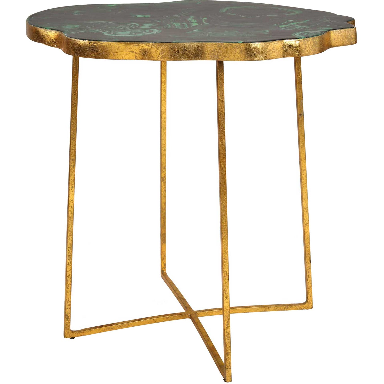 Lilian Agate Side Table Gold