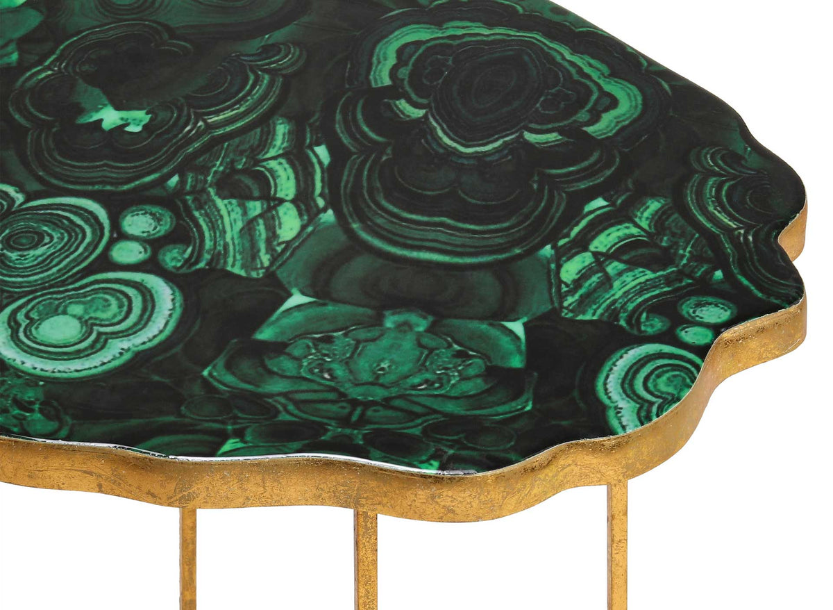 Lilian Agate Side Table Gold