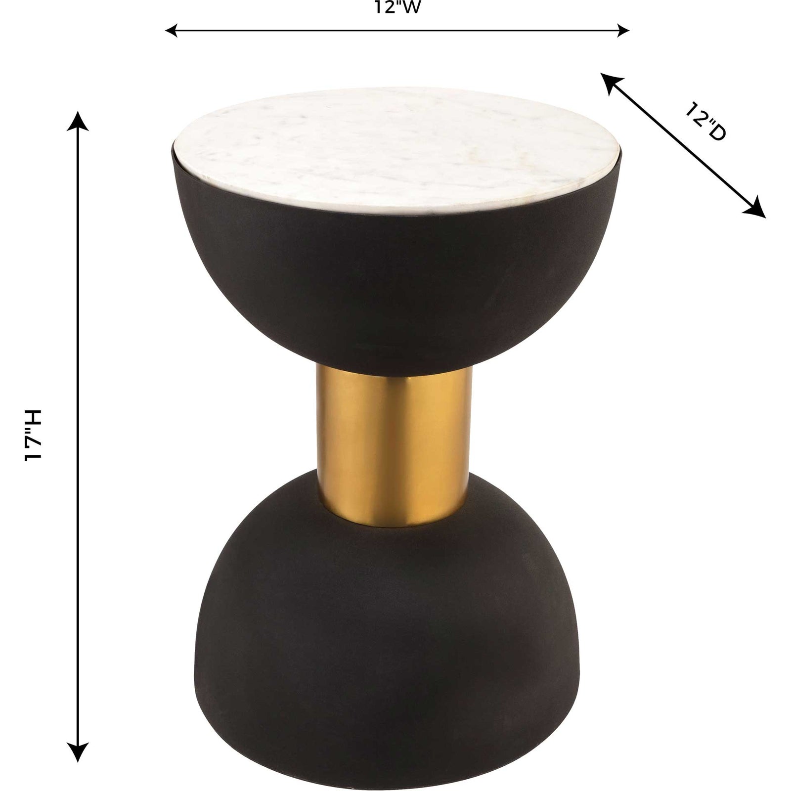 Taliyah Marble Side Table Black