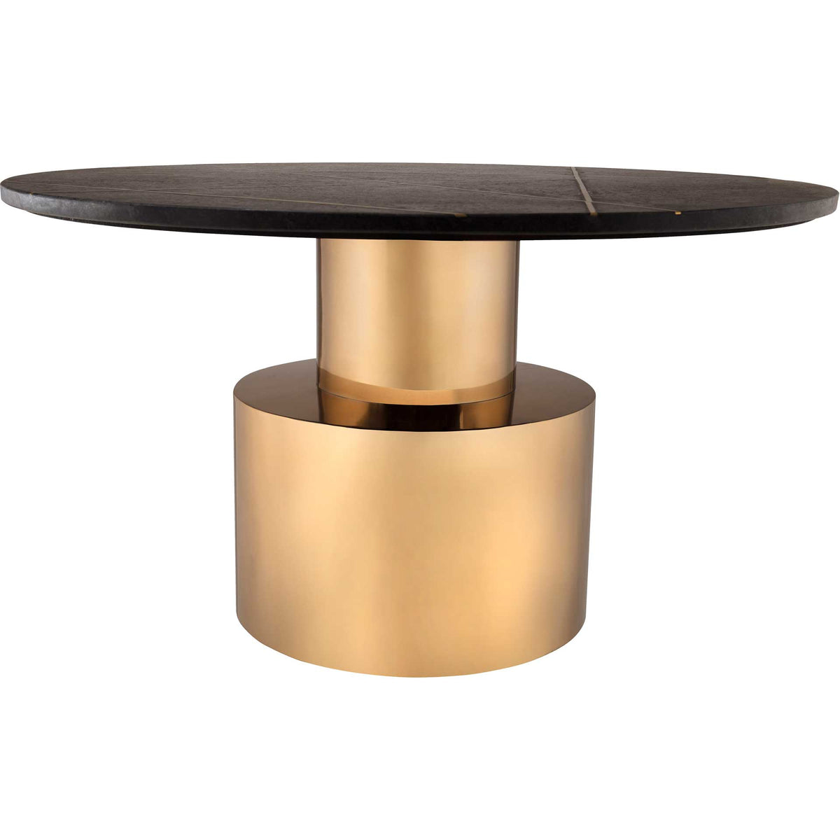 Terrence Marble Coffee Table Black/Brass