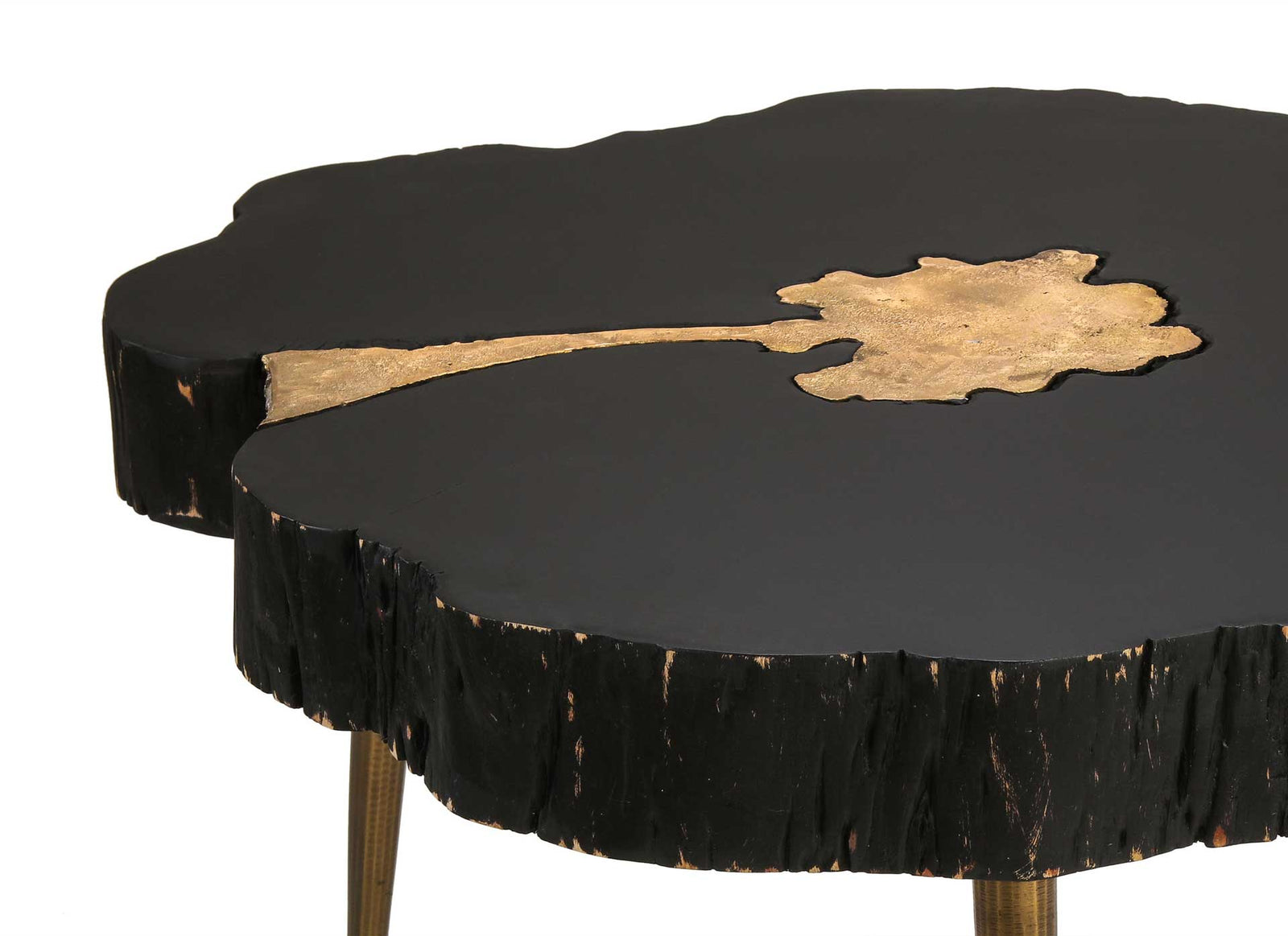 Tieton Coffee Table Black/Brass