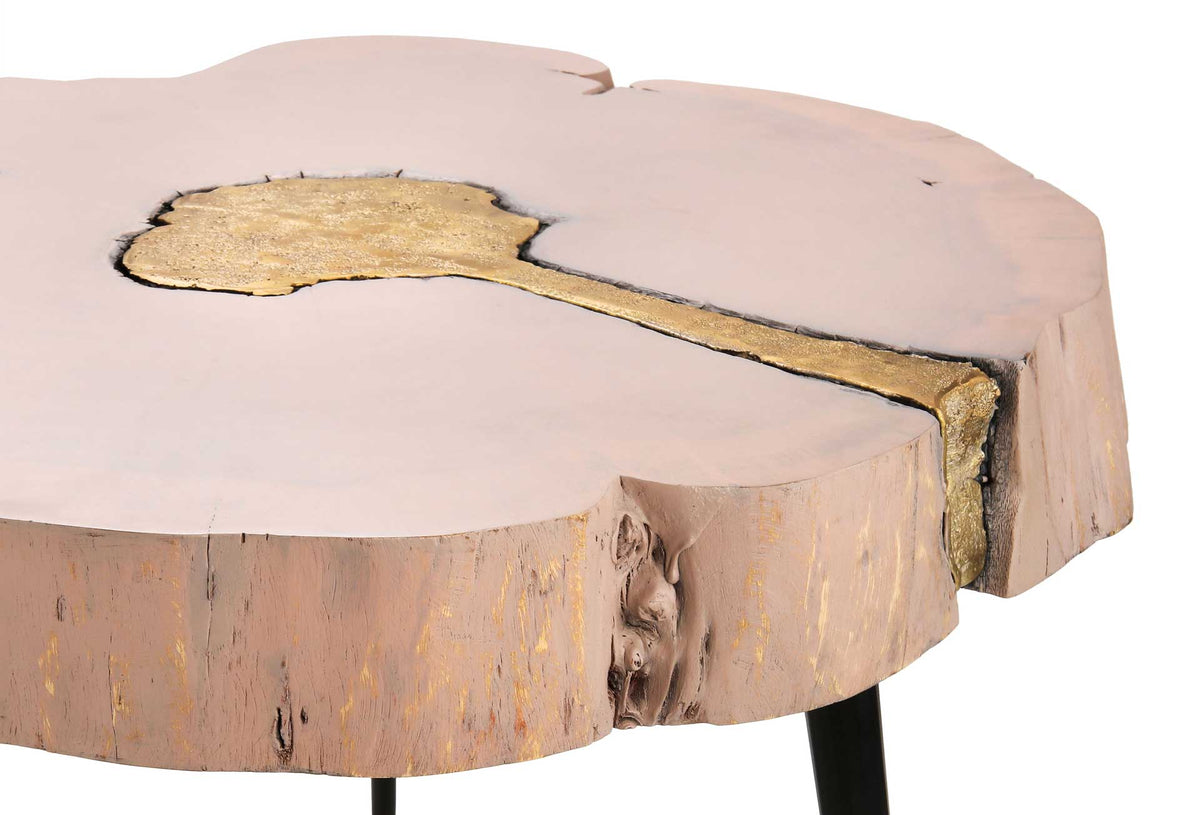 Tieton Coffee Table Pink/Brass