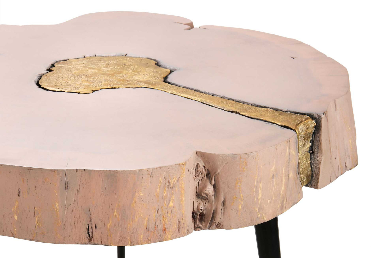 Tieton Coffee Table Pink/Brass