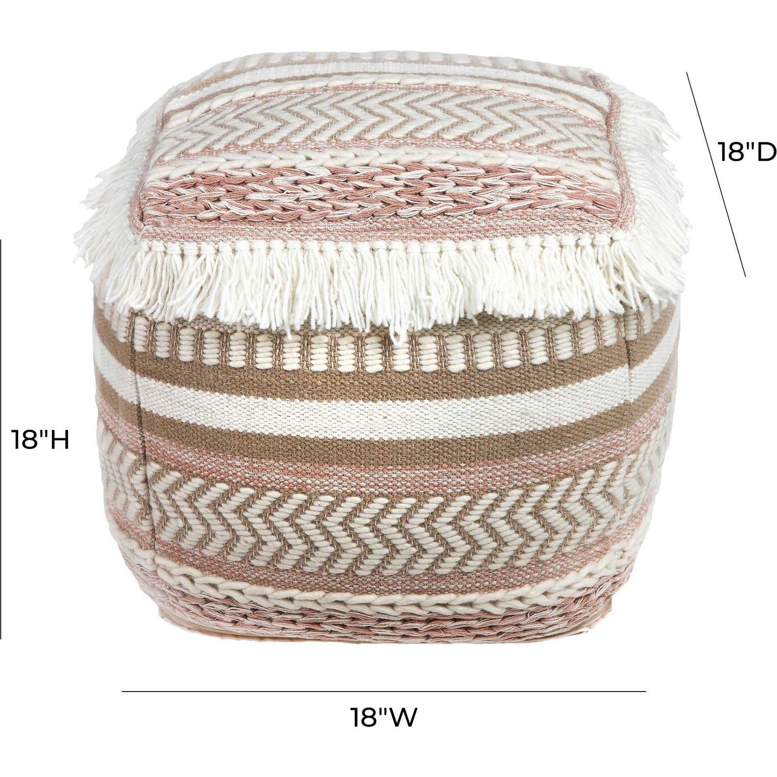 Shaniya Pouf Multi Colored