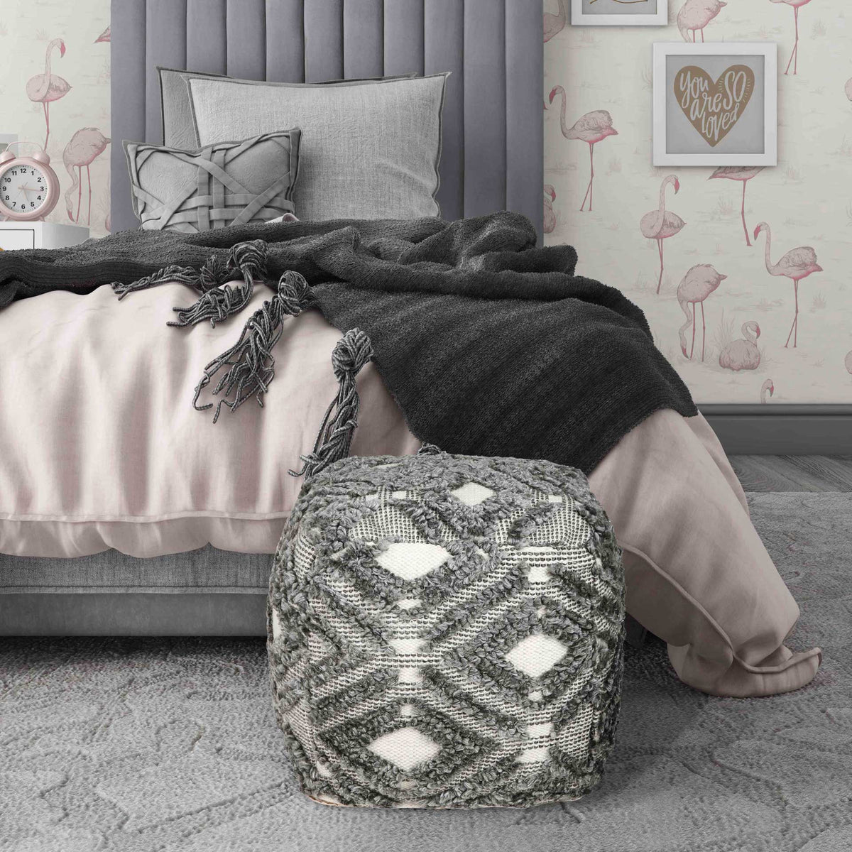 Migramah Pouf Charcoal Gray