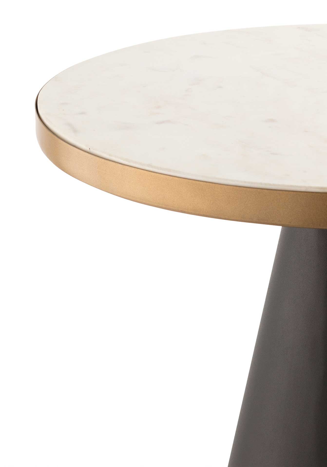 Ricky Marble Side Table Black/Gold/White