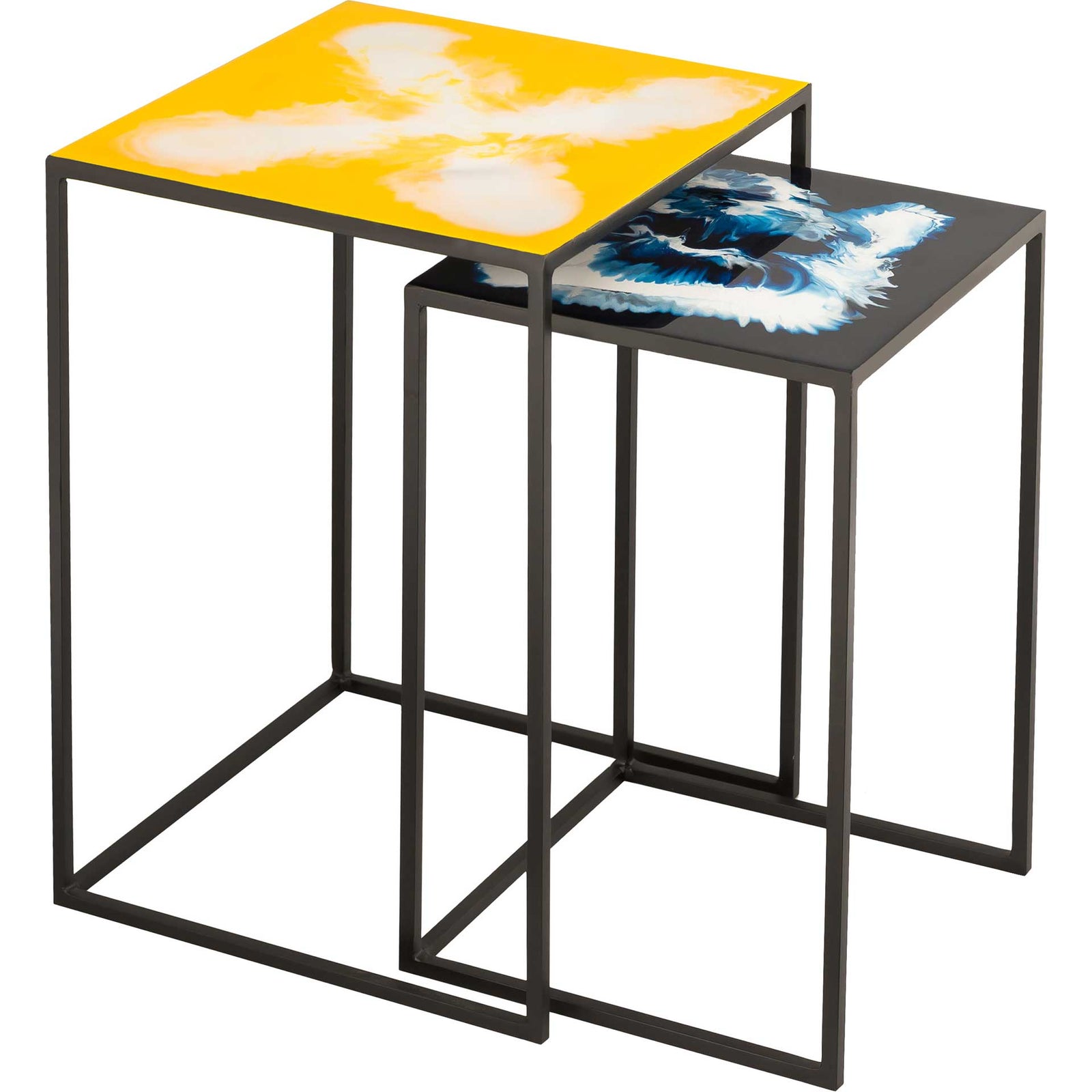 Enamel 2-Piece Side Tables Multi