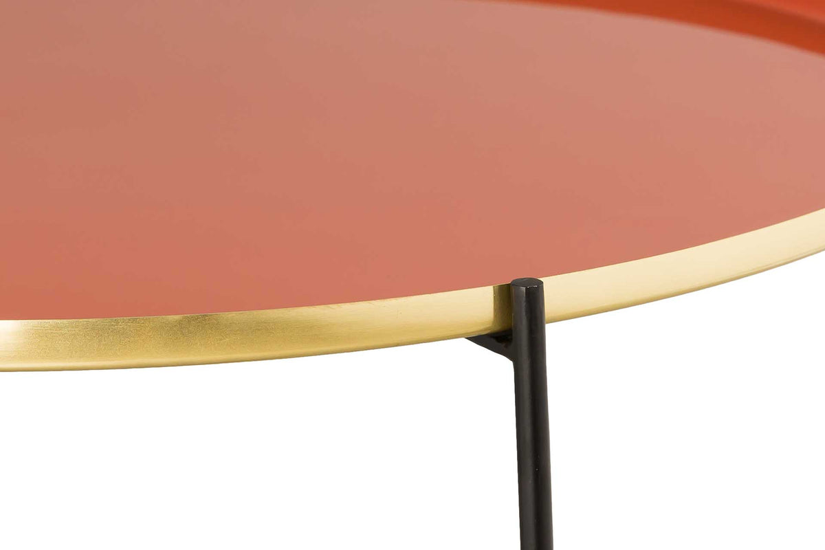 Enamel Petite Coffee Table Salmon