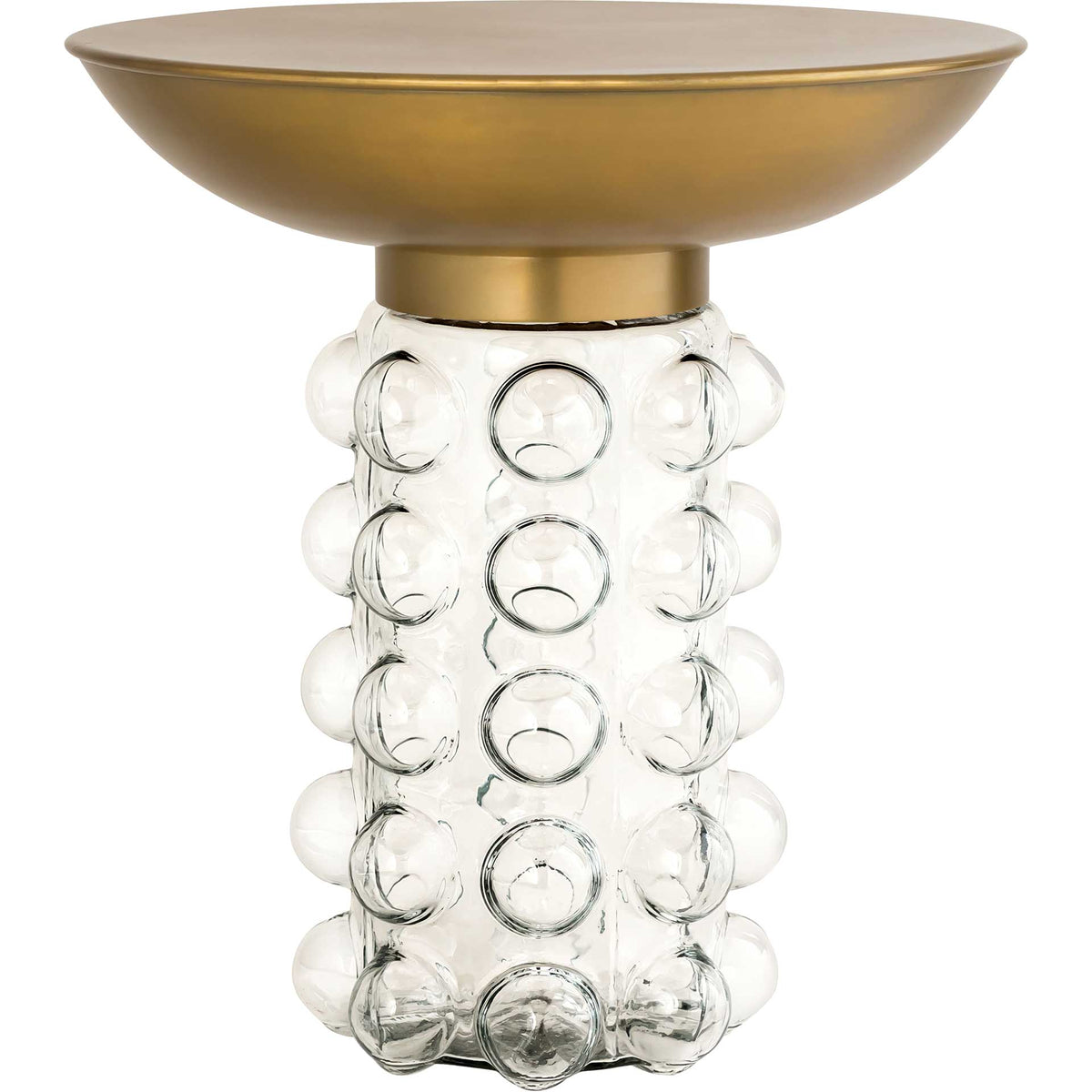 Burris Side Table Antique Brass/Transparent