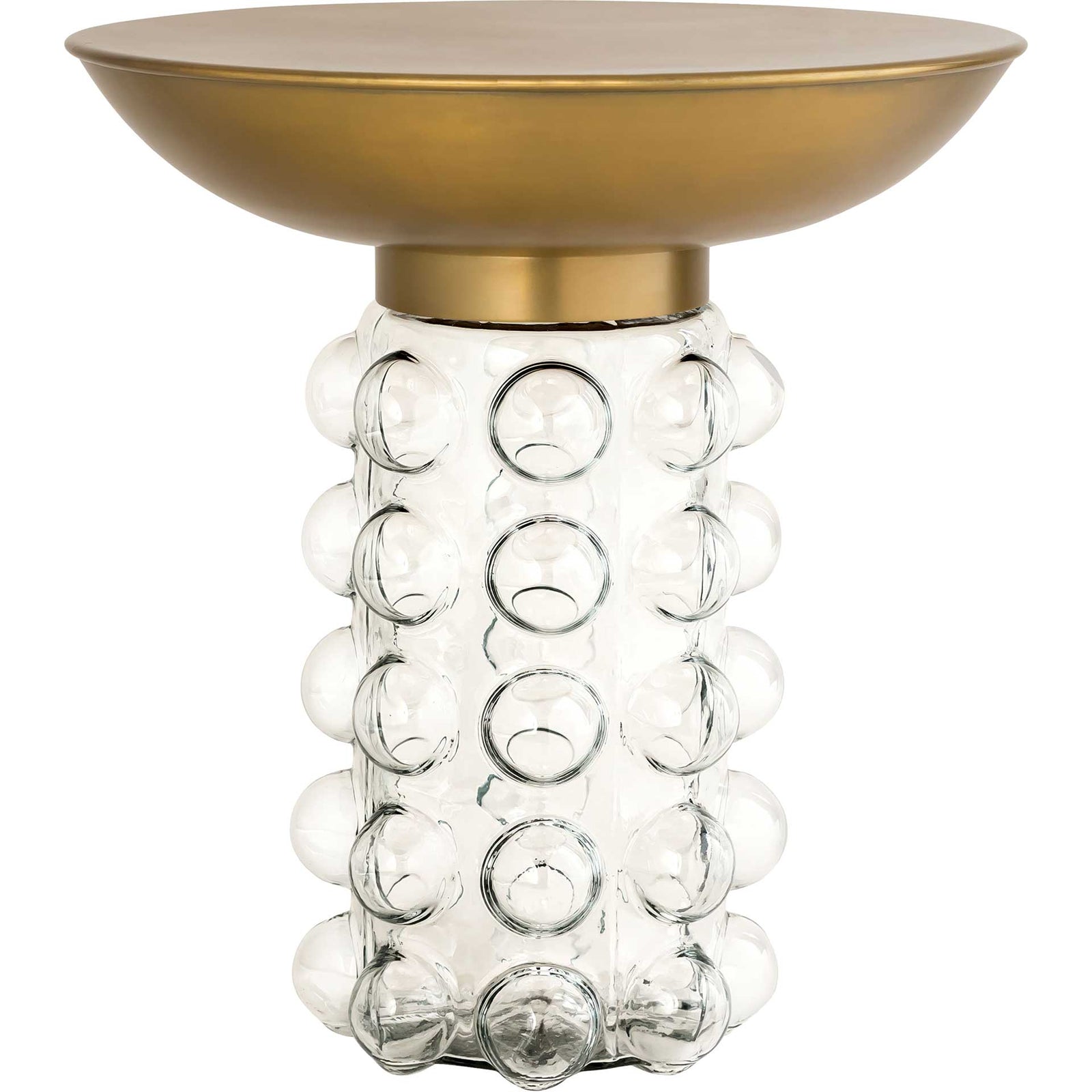 Burris Side Table Antique Brass/Transparent