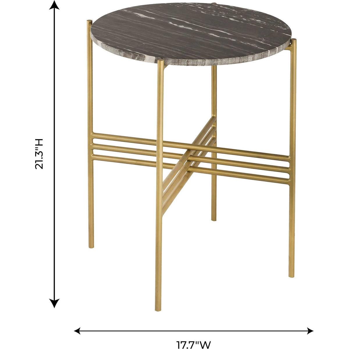 Crispin Side Table Black Marble