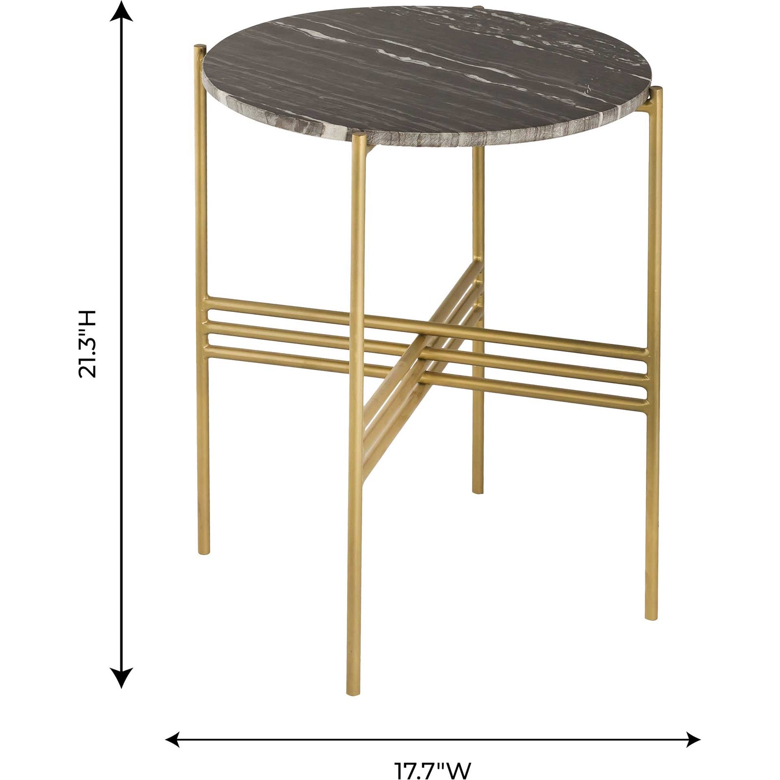 Crispin Side Table Black Marble