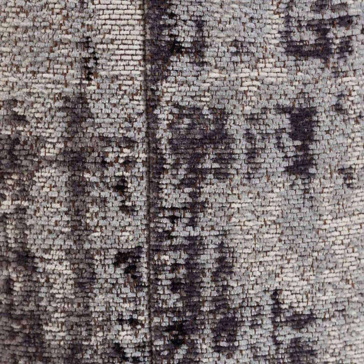 Chandlen Cotton Jacquard Pouf Gray