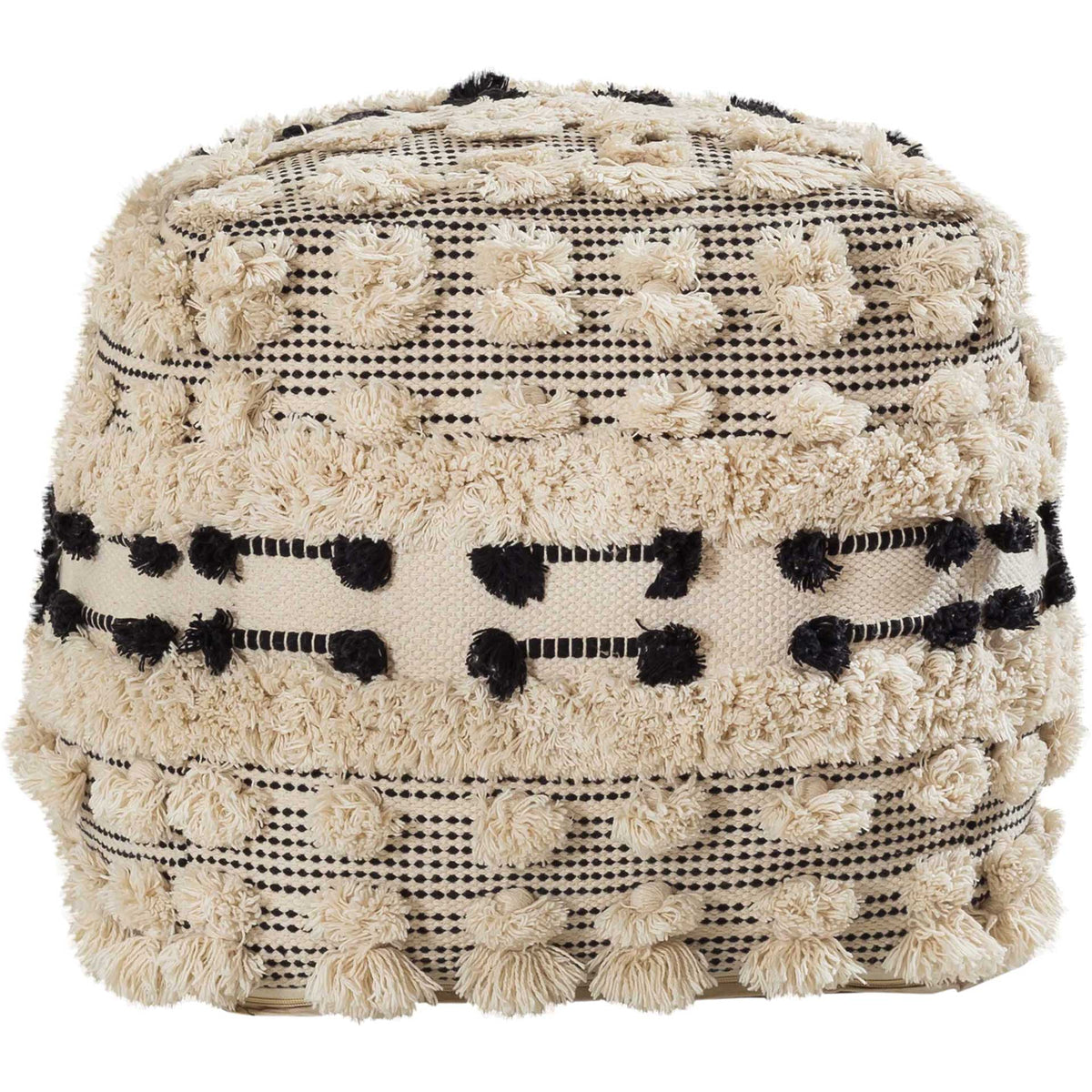 Bain Cotton Pouf Beige
