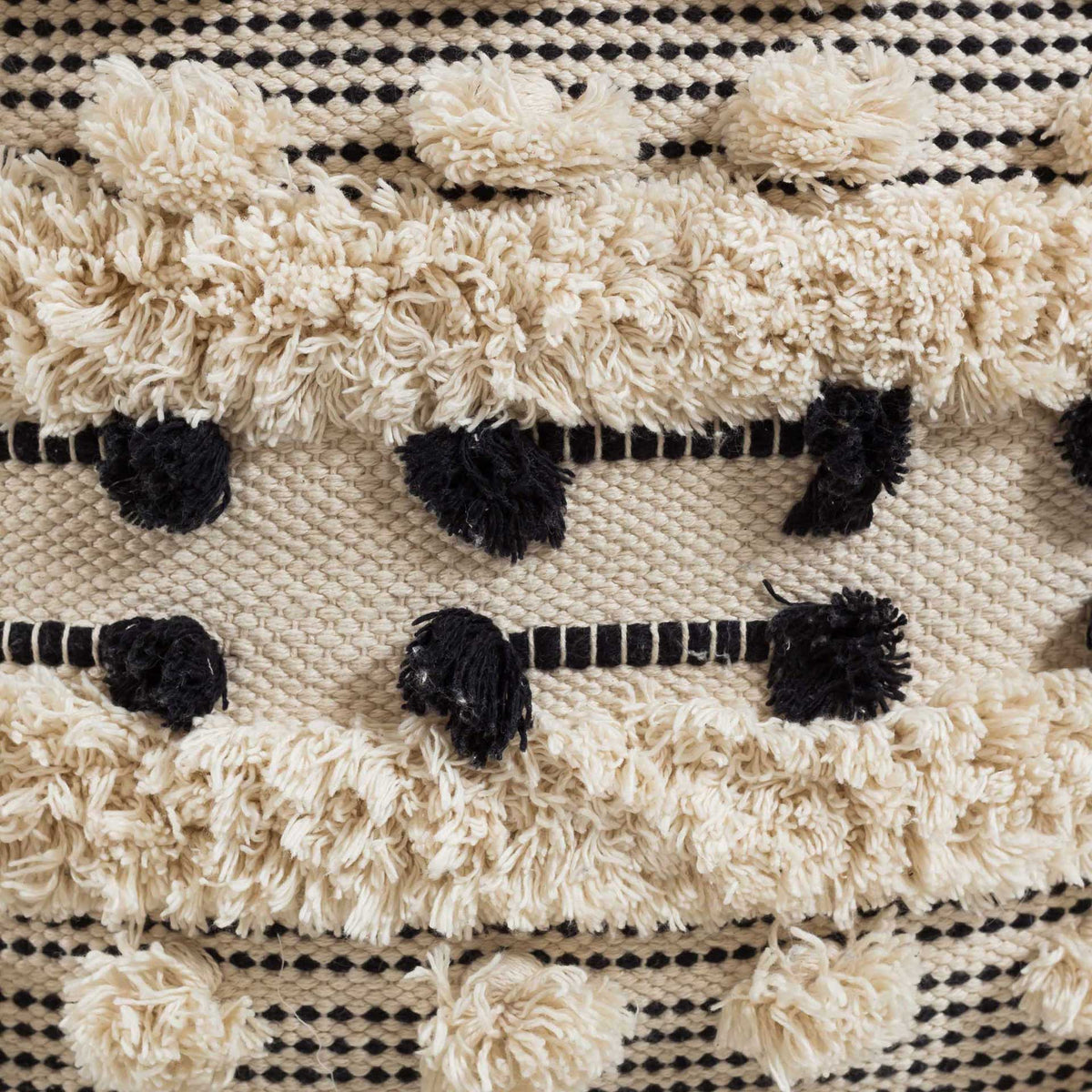 Bain Cotton Pouf Beige