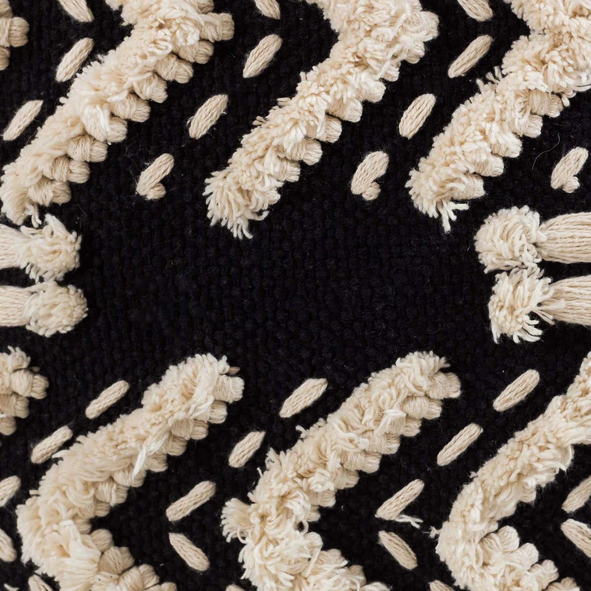 Madelynn Cotton Pouf Black