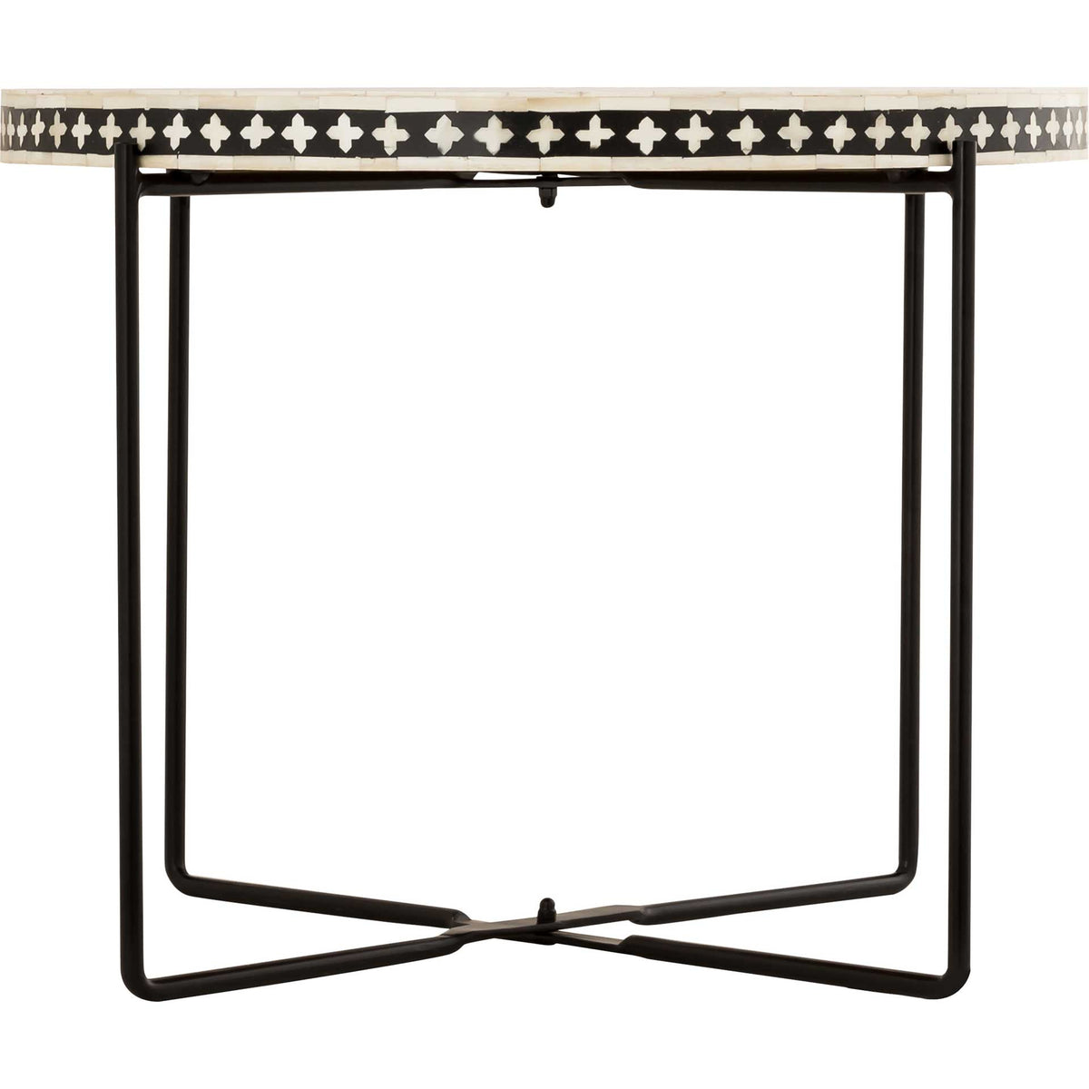 Rex Bone Inlay Coffee Table Black/White