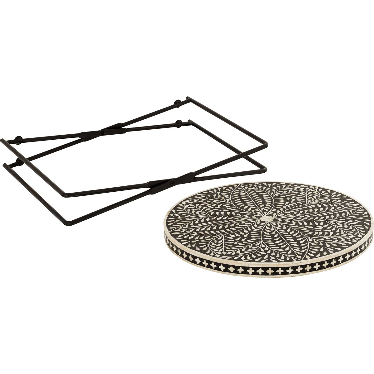 Rex Bone Inlay Coffee Table Black/White