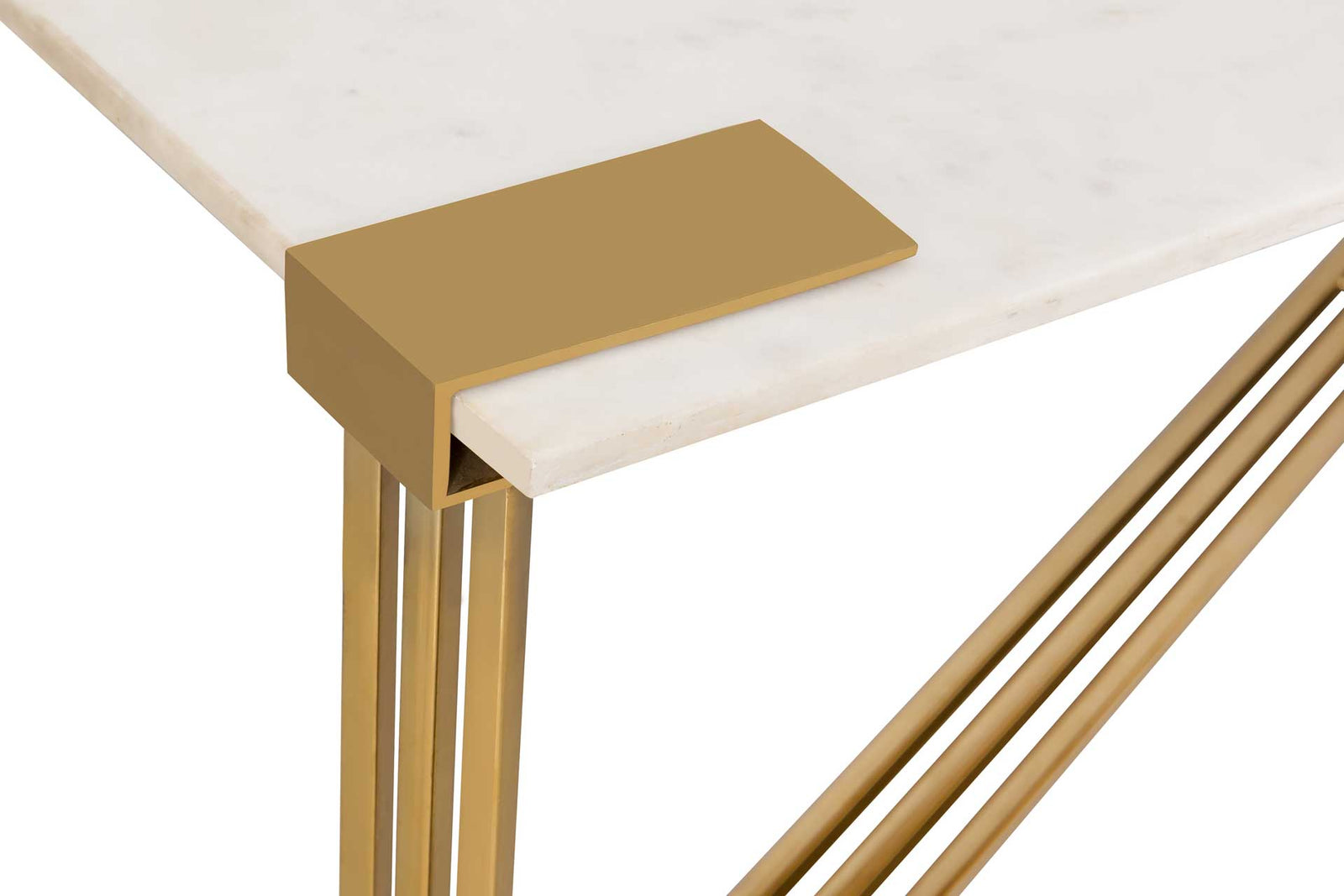 Damari Marble Coffee Table Gold/White