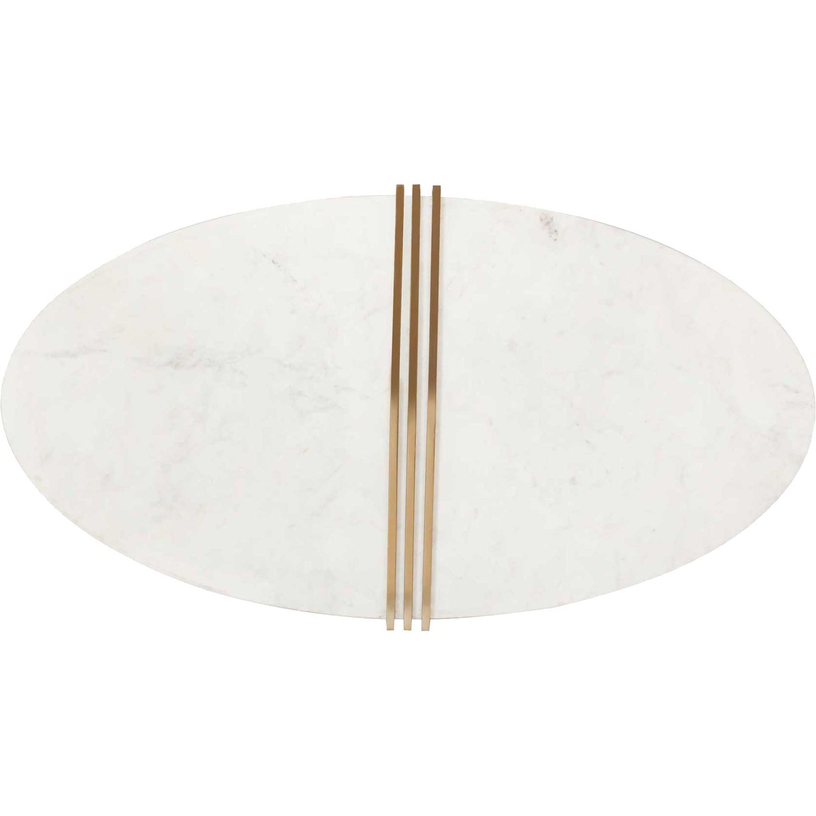 Cairo Oval Marble Coffee Table Gold/White